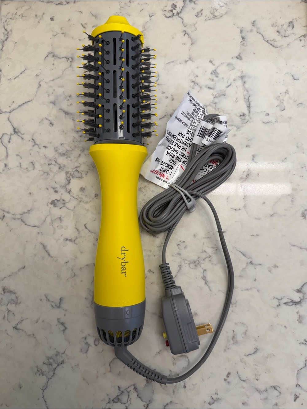 Drybar The Double Shot Oval Blow-Dryer Brush Yellow Hair Dryer Styler